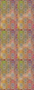 Sevimli çiçek raster deseni. Düz Çiçek Elementleri Tasarımı. Renkli Bahar Temalı Kusursuz Arkaplan. Bej ve kahverengi renkte çiçekler.