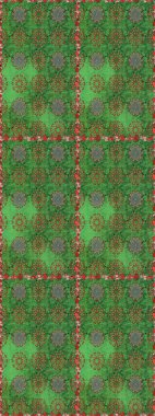 Hediye ambalaj kağıdı, tebrik kartları, posterler ve pankart tasarımı. Yeşil ve kahverengi renkli çiçekler. Raster düz çiçekleri pürüzsüz desen.