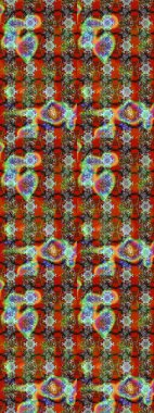 Çiçekli karalama şeklinde Raster çiçek deseni. Yumuşak, bahar çiçekli arka plan. Kahverengi renkte çiçekler.