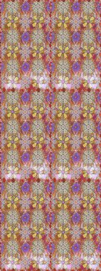 Abstract seamless pattern on neutral and brown colors with bright flowers. Elegant raster texture with floral elements. Cute floral pattern in the small flower.