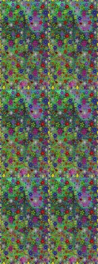 Çiçeksiz desenli arka plan, yaz çiçekleri. Düz Çiçek Elementleri Tasarımı. Yeşil renkli çiçekler. Renkli Bahar Teması Kusursuz Arkaplan.