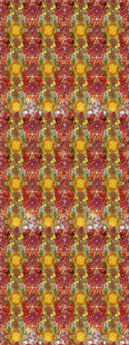 Çiçekli el, pürüzsüz desen çizmiş. Modern gelişim kahverengi raster arka plan duvar kâğıdı illüstrasyon klasik çizgili iz sürme desenli çiçekler, çiçekli süsler.