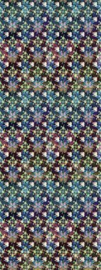 Raster illüstrasyonundaki çiçek desenli çizim. Düz Çiçek Elementleri Tasarımı. Renkli Bahar Teması eskiz kalıbı. Güzel kumaş deseni.