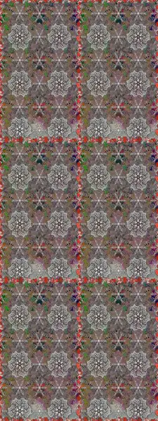 Gri ve kahverengi renkli şirin çiçekler. Raster illüstrasyonu. Küçük çiçekli basit, dikişsiz desen. Moda baskısı, albüm, ambalaj kağıdı, duvar kağıdı için zarif dekoratif süslemeler..