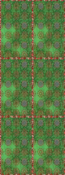 Hediye ambalaj kağıdı, tebrik kartları, posterler ve pankart tasarımı. Yeşil ve kahverengi renkli çiçekler. Raster düz çiçekleri pürüzsüz desen.