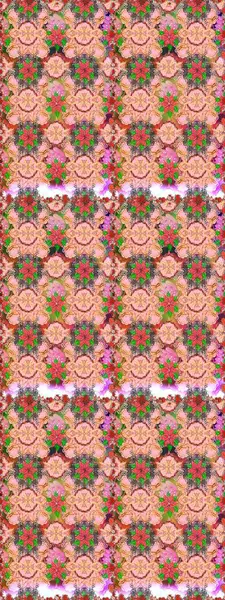 Raster illüstrasyonu. Tarafsız ve pembe renkli papatyalar deseni. Tarafsız ve pembe renklerde.