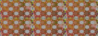 Raster Hip kumaş deseni. Kusursuz Vintage Çiçek Deseni.