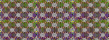 Kumaş, tekstil, duvar kağıdı baskısı için. Tomurcukları papatya çiçekleri olan sevimli bir çiçek deseni. Miles Fleur, süslü püslü bir süs. Kusursuz bir geçmişi var. Raster illüstrasyonu. Antika retro tarzı.