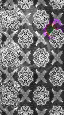 Raster düz çiçek çizim deseni. Hediye ambalaj kağıdı, tebrik kartları, posterler ve pankart tasarımı. Gri renkli çiçekler.