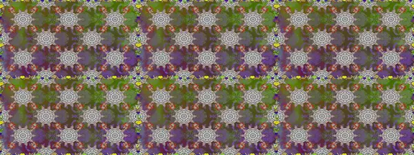 Kumaş, tekstil, duvar kağıdı baskısı için. Tomurcukları papatya çiçekleri olan sevimli bir çiçek deseni. Miles Fleur, süslü püslü bir süs. Kusursuz bir geçmişi var. Raster illüstrasyonu. Antika retro tarzı.