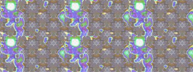 Renkli Bahar Teması eskiz kalıbı. Raster Modaya uygun kumaş deseni. Gri renkli şirin çiçek deseni. Düz Çiçek Elementleri Tasarımı.