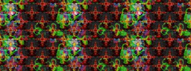 Raster illüstrasyonu. Siyah renkli çiçekler. Şirin çiçek elementleri. Çizim.