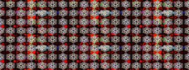 Etnik Mandala süsü. Raster Henna dövme stili. Kızılderili desenli desenli desenli şal deseni. Tekstil, tebrik kartı, boyama kitabı, telefon kılıfı baskısı için kullanılabilir.