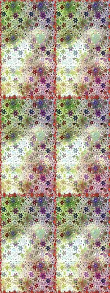 Küçük çiçekli kusursuz yay deseni. Raster illüstrasyonu. Suluboya stilinde nötr ve bej renklerde.