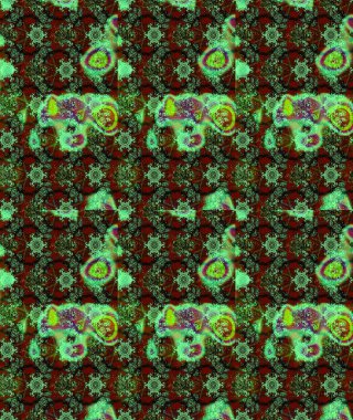 Düz Çiçek Elementleri Tasarımı. Raster Illustrasyon 'daki Çiçek Deseni' nin son moda çizimi. Yeşil renkli çiçekler. Renkli Yaz Teması çizim şablonu.