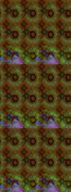 Kabile sanatı boho baskısı, klasik çiçek arkaplanı. Arkaplan dokusu, duvar kağıdı, kahverengi renkli çiçek teması. Soyut etnik raster çizim kalıbı.