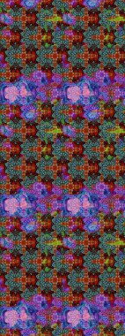 Mavi renkte güzel bir tekstil. Suluboya çiçekli çiçek deseni. Raster illüstrasyonu.