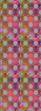 Kabile sanatı boho baskısı, klasik çiçek arkaplanı. Arkaplan dokusu, duvar kâğıdı, çiçek temalı gri ve pembe renkler. Soyut etnik raster pürüzsüz desen.