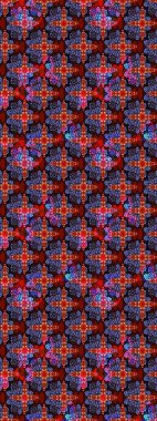 Raster illüstrasyonu. Patlayan çiçekler soyut olarak yerleştirilmiş. Kibarca, kırmızı renkte bahar çiçekleri. Raster deseni.