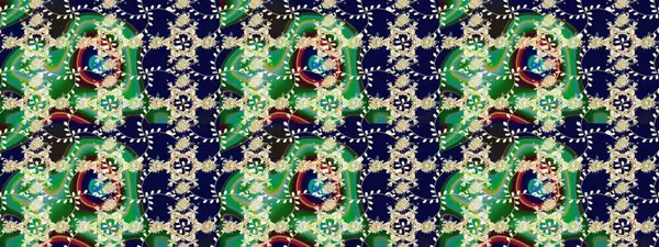 Düz Çiçek Elementleri Tasarımı. Süslü kumaş deseni. Raster illüstrasyonundaki çiçek desenli çizim. Renkli Bahar Teması çizim şablonu.