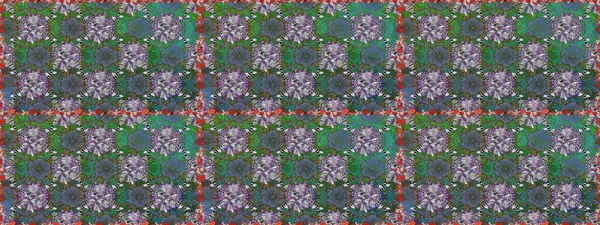 El çizimi çiçekli, pürüzsüz bir desen. Tekstil, kumaş, ambalaj, hatıra defteri için hoş bir çiçek arkaplanı. Çocuksu tasarım. Yeşil ve gri arkaplanda.