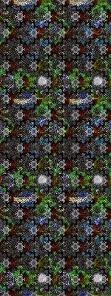 Gri üzerine gri. Retro tekstil tasarım koleksiyonu. 1950-1960 motifleri. El çizimi çiçek unsurları olan soyut çizim raster deseni. Çiçekli ipek eşarp..