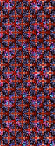 Raster illüstrasyonu. Patlayan çiçekler soyut olarak yerleştirilmiş. Kibarca, kırmızı renkte bahar çiçekleri. Raster deseni.