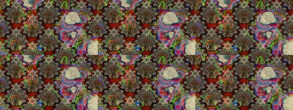 Şatafatlı bahar bahçesi dokusu. Gri renkli çiçek çizimi. Çiçek deseni. Raster illüstrasyonu. Gri renkli çiçekler.