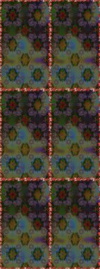 Kusursuz bir arka plan modeli. Raster illüstrasyonu. Suluboya, elle çizilmiş. Gri yapraklı yabani çiçekler.