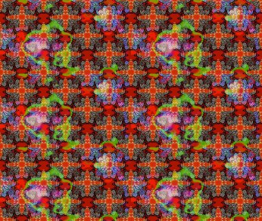 Kırmızı renkte çiçekler. Raster illüstrasyonu. Çiçek desenli eskiz, vuruşlar, sıçramalar, yaz çiçekleri..