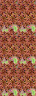 Kusursuz bir geçmişi var. Eski usul. Kumaş, tekstil, duvar kağıdı baskısı için. Tomurcukları papatya çiçekleri olan sevimli bir çiçek deseni. Miles Fleur, süslü püslü bir süs. Raster illüstrasyonu.