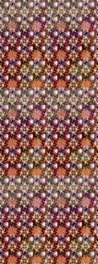 Raster illüstrasyonundaki çiçek desenli çizim. Suluboya tarzında kahverengi renkte çiçekler.