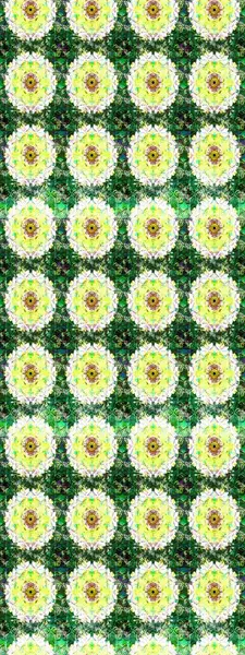 Raster illüstrasyonu. Yeşil renkli çiçekler. Çiçek süslemeli çizim deseni.