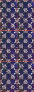 Çiçek ve yapraklı karalama şeklinde Raster çiçek deseni. Yumuşak, bahar çiçekleri mor ve gri renklerde. Raster illüstrasyonu.