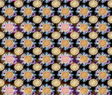 Çiçekli eskiz çizimi. Siyah renkli çiçekler. Renkli Yaz Temalı eskiz kalıbı. Düz Çiçek Elementleri Tasarımı.