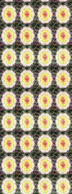 Tarafsız ve yeşil renklerde çiçekler. Hediye ambalaj kağıdı, tebrik kartları, posterler ve pankart tasarımı. Raster düz çiçek çizim deseni.