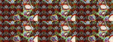 Çiçek deseni. Flower eskiz arka planı. Şatafatlı bahar bahçesi dokusu. Raster illüstrasyonu.