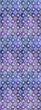 Mavi renkte güzel çiçekli eskiz deseni, suluboya çiçek deseni, duvar kağıdı, kart ya da kumaş için fayanslı. Raster..