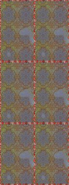 Güzel çiçek deseni. Renkli Bahar Temalı Kusursuz Arkaplan. Düz Çiçek Elementleri Tasarımı. Kahverengi ve nötr renkte çiçekler.