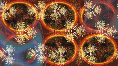 Çiçekler suluboya tarzında kahverengi renkte. Raster illüstrasyonunda çiçek deseni çizimi.