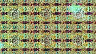 Bir sürü yeşil ve soyut çiçekli tropik eskiz deseni. Küçük çiçekteki sevimli çiçek deseni. Varicologreen Raster çizimi.