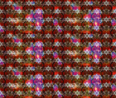 Küçük çiçekteki sevimli çiçek deseni. Robot resim. Raster illüstrasyonu.