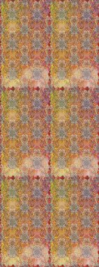 Raster Hip kumaş deseni. Kusursuz Vintage Çiçek Deseni.