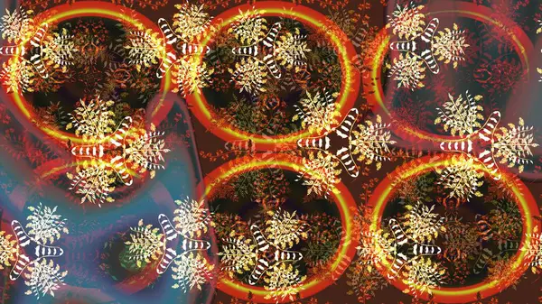 Çiçekler suluboya tarzında kahverengi renkte. Raster illüstrasyonunda çiçek deseni çizimi.