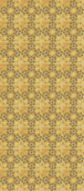 Vintage seamless pattern on a beige, yellow and brown colors with golden elements. Christmas 2019, snowflake, new year.
