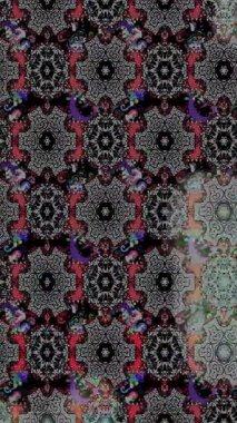 Renkli unsurlarla hareketli arka plan görüntüleri. Çiçekler. Eski model. Bayrak tarzı. Video kaydı. Şablon. Döngü. Kusursuz.. 