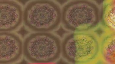 Renkli unsurlarla hareketli arka plan görüntüleri. Çiçekler. Eski model. Bayrak tarzı. Video kaydı. Şablon. Döngü. Kusursuz.. 