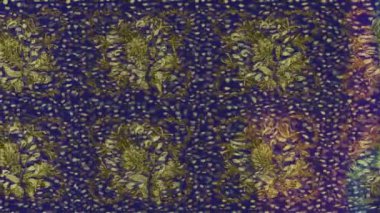 Renkli unsurlarla hareketli arka plan görüntüleri. Çiçekler. Eski model. Bayrak tarzı. Video kaydı. Şablon. Döngü. Kusursuz.. 