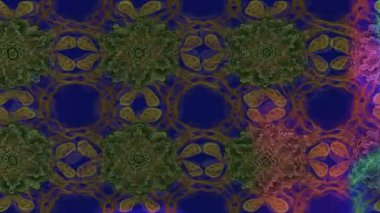 Renkli unsurlarla hareketli arka plan görüntüleri. Çiçekler. Eski model. Bayrak tarzı. Video kaydı. Şablon. Döngü. Kusursuz.. 