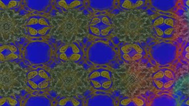 Renkli unsurlarla hareketli arka plan görüntüleri. Çiçekler. Eski model. Bayrak tarzı. Video kaydı. Şablon. Döngü. Kusursuz.. 